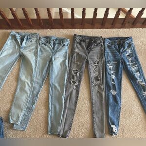American eagle jeans 10 pair size 0